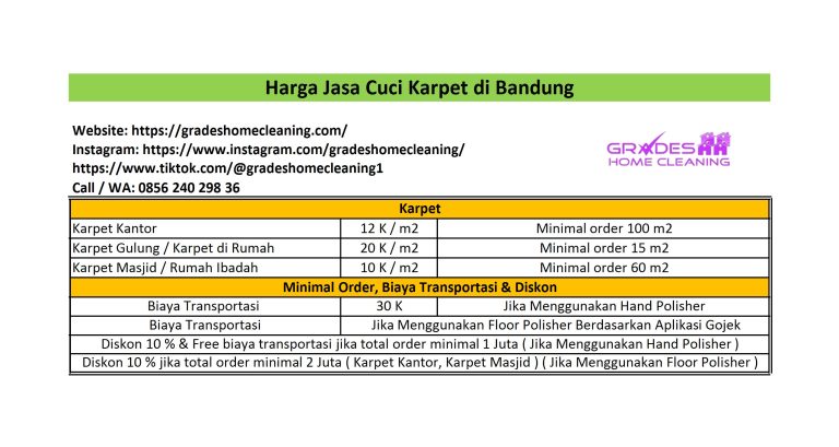 Harga Cuci Karpet Surabaya